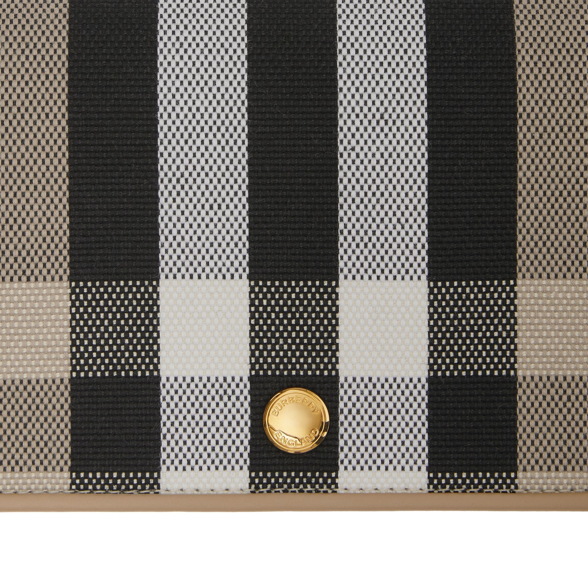 Petit sac à bandoulière en toile Check - Soft Fawn