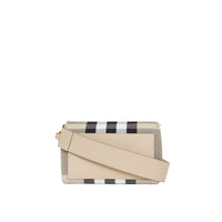 Petit sac à bandoulière en toile Check - Soft Fawn