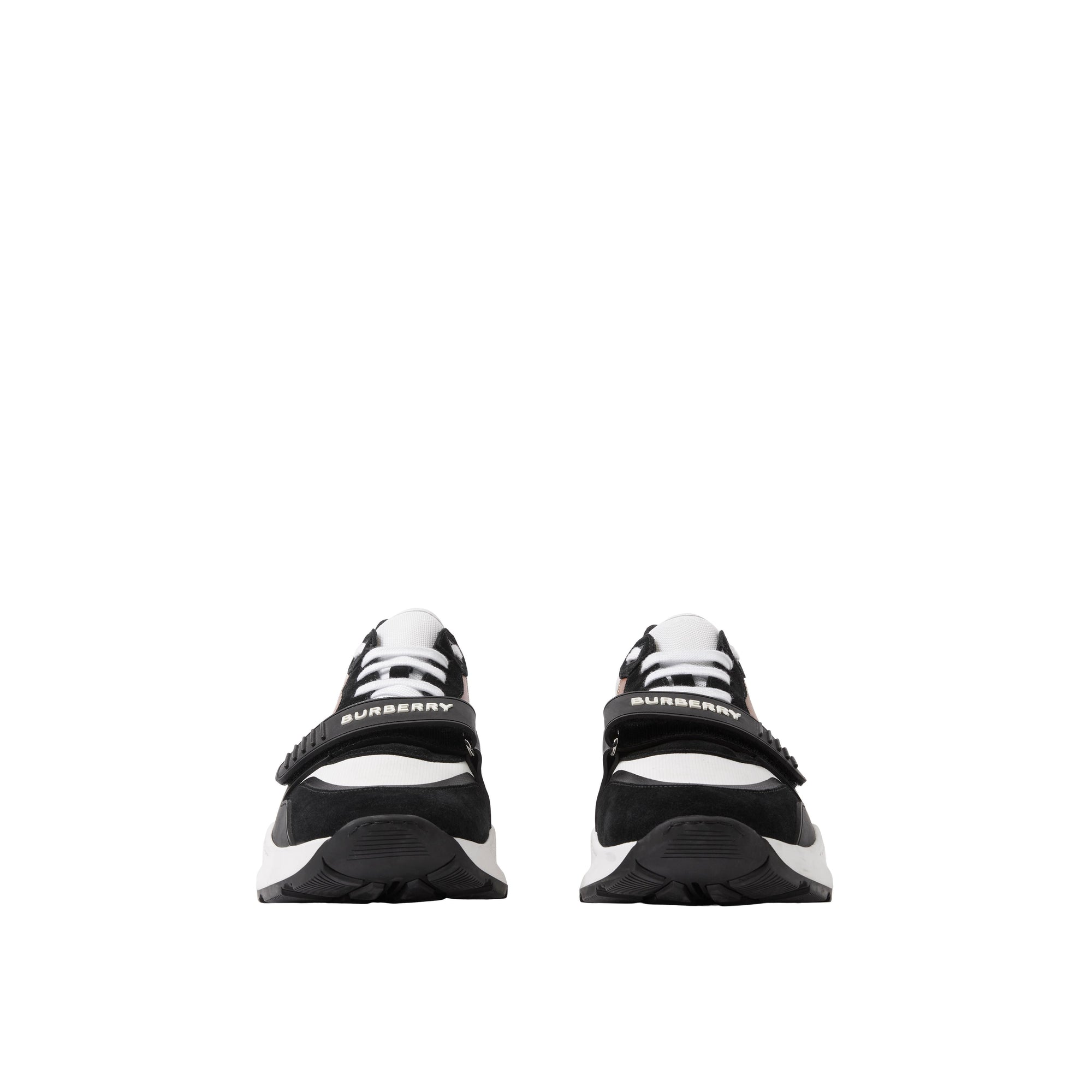 Sneakers à motif Vintage check en cuir - Black & Archive Beige