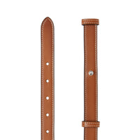 Ceinture en cuir surpiqué avec découpes - Briar Brown