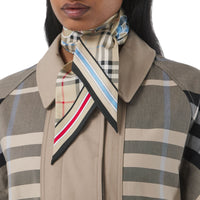 Foulard ultrafin en soie à motif Vintage check - Archive Beige