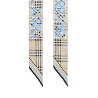 Foulard ultrafin en soie à motif Vintage check - Archive Beige