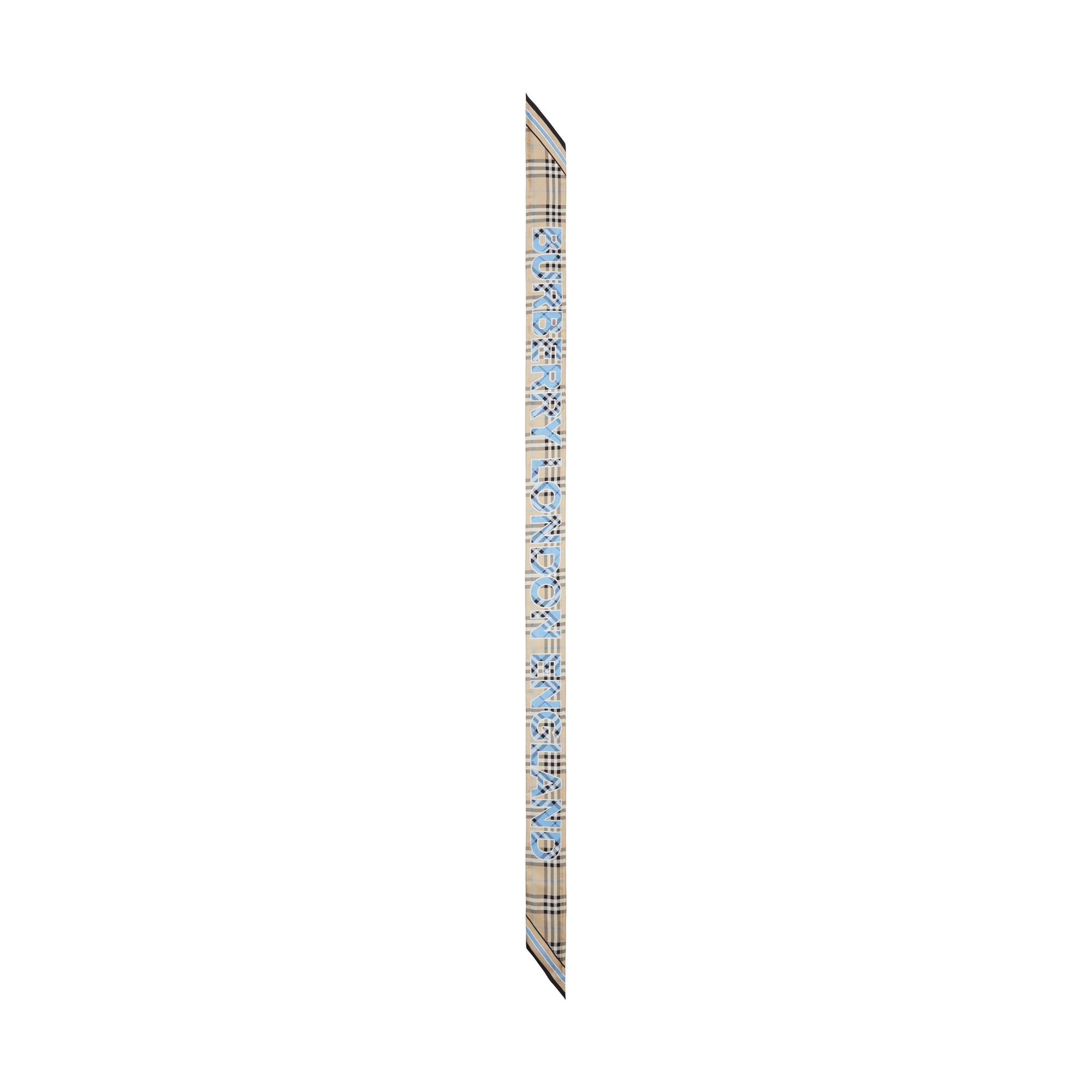 Foulard ultrafin en soie à motif Vintage check - Archive Beige