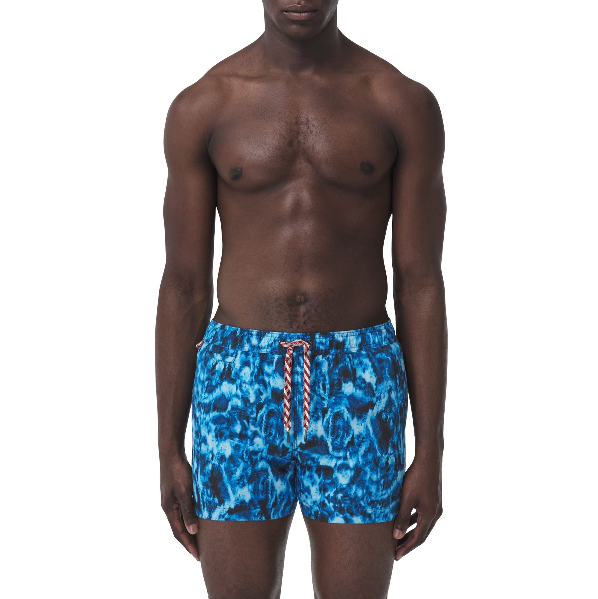 Short de bain à imprimé vaguelette - Midnight Navy