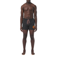 Short de bain à cordon de serrage à motif requin - Black