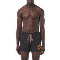 Short de bain à cordon de serrage à motif requin - Black