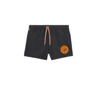Short de bain à cordon de serrage à motif requin - Black