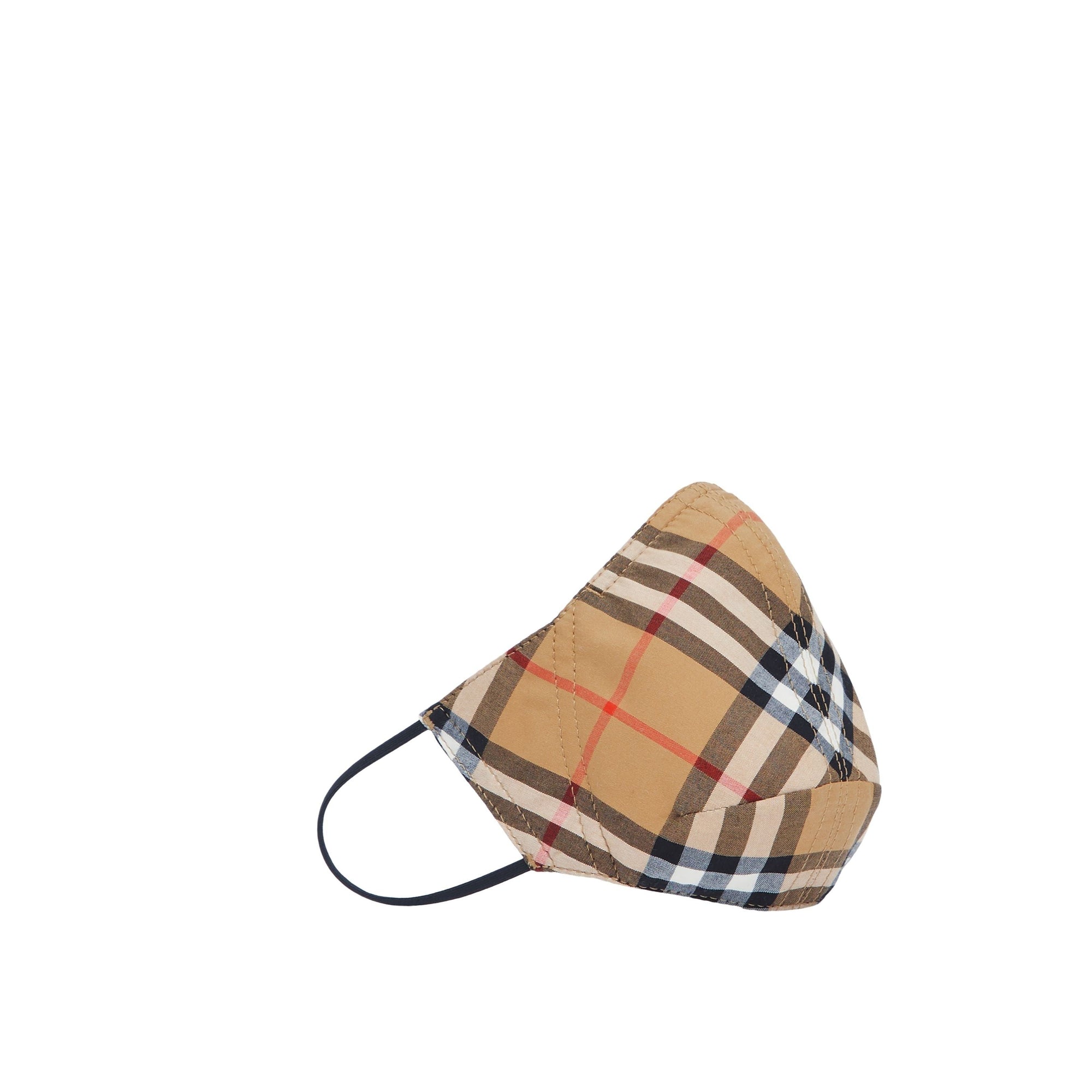 Masque à motif Vintage check - Antique Yellow Check