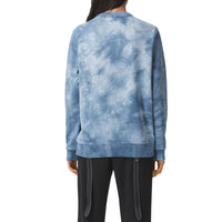 Sweat-shirt oversize en coton à imprimé requin - Ink Blue