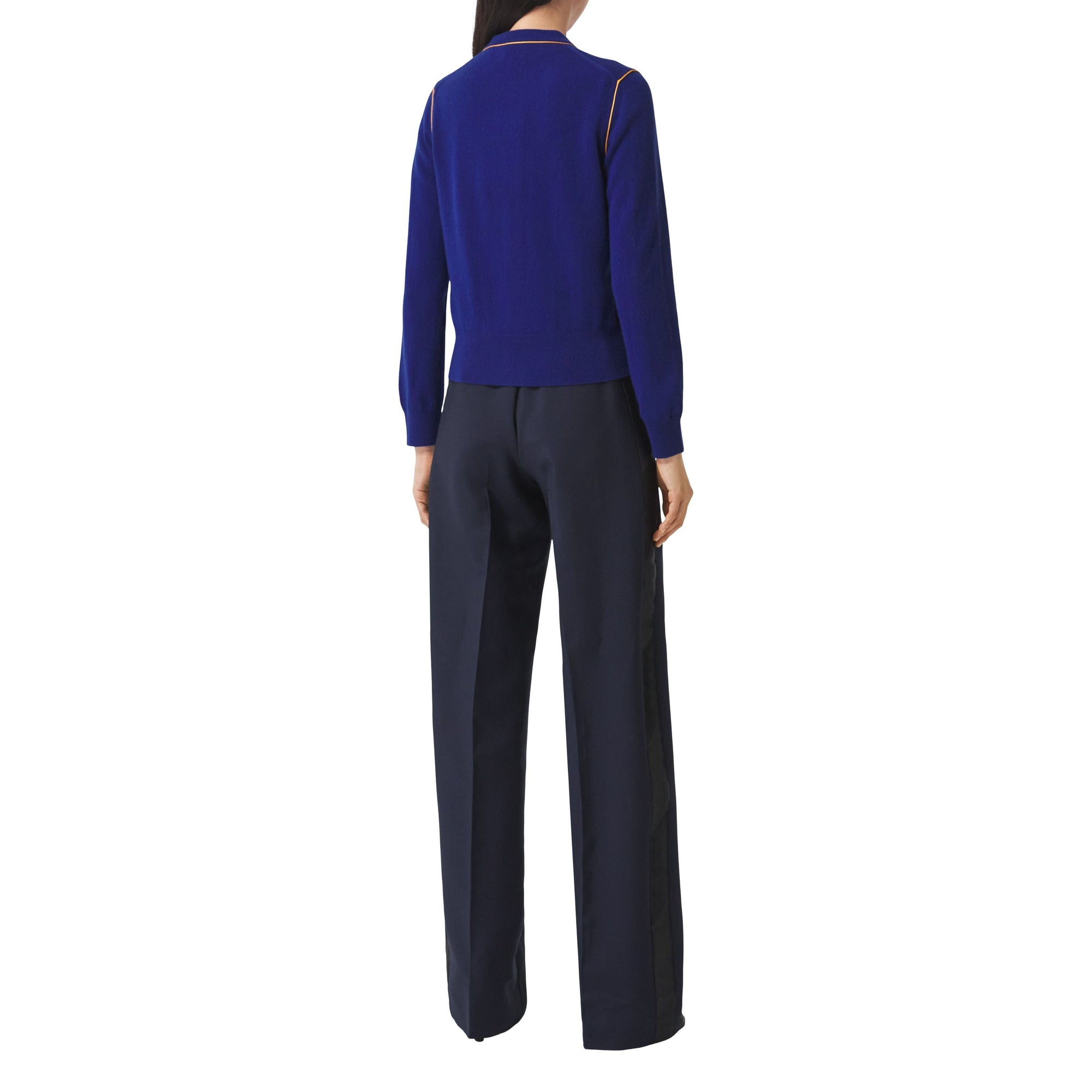 Cardigan Monogram en cachemire et soie - Inky Navy
