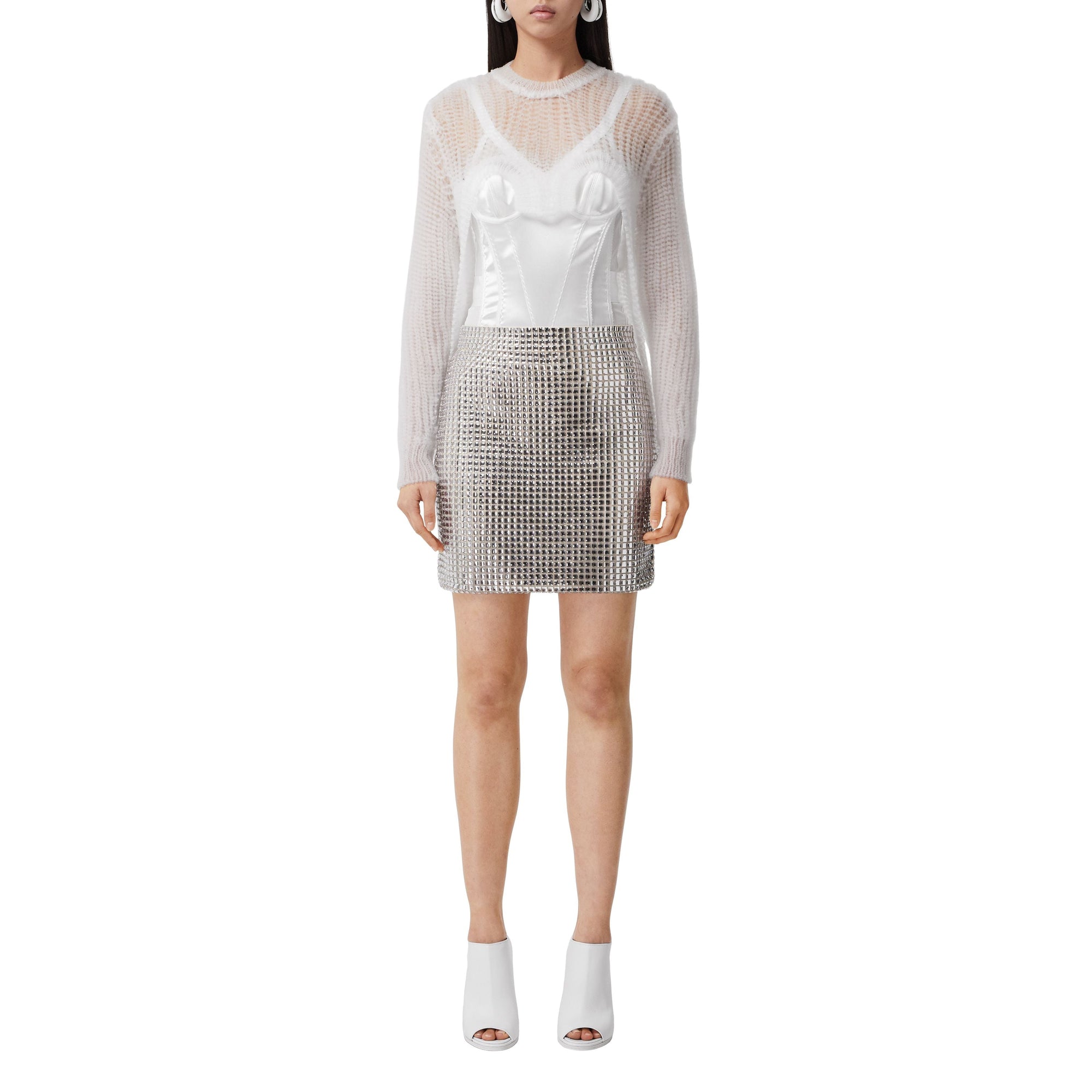 Mini jupe avec cristaux - Pale Biscuit