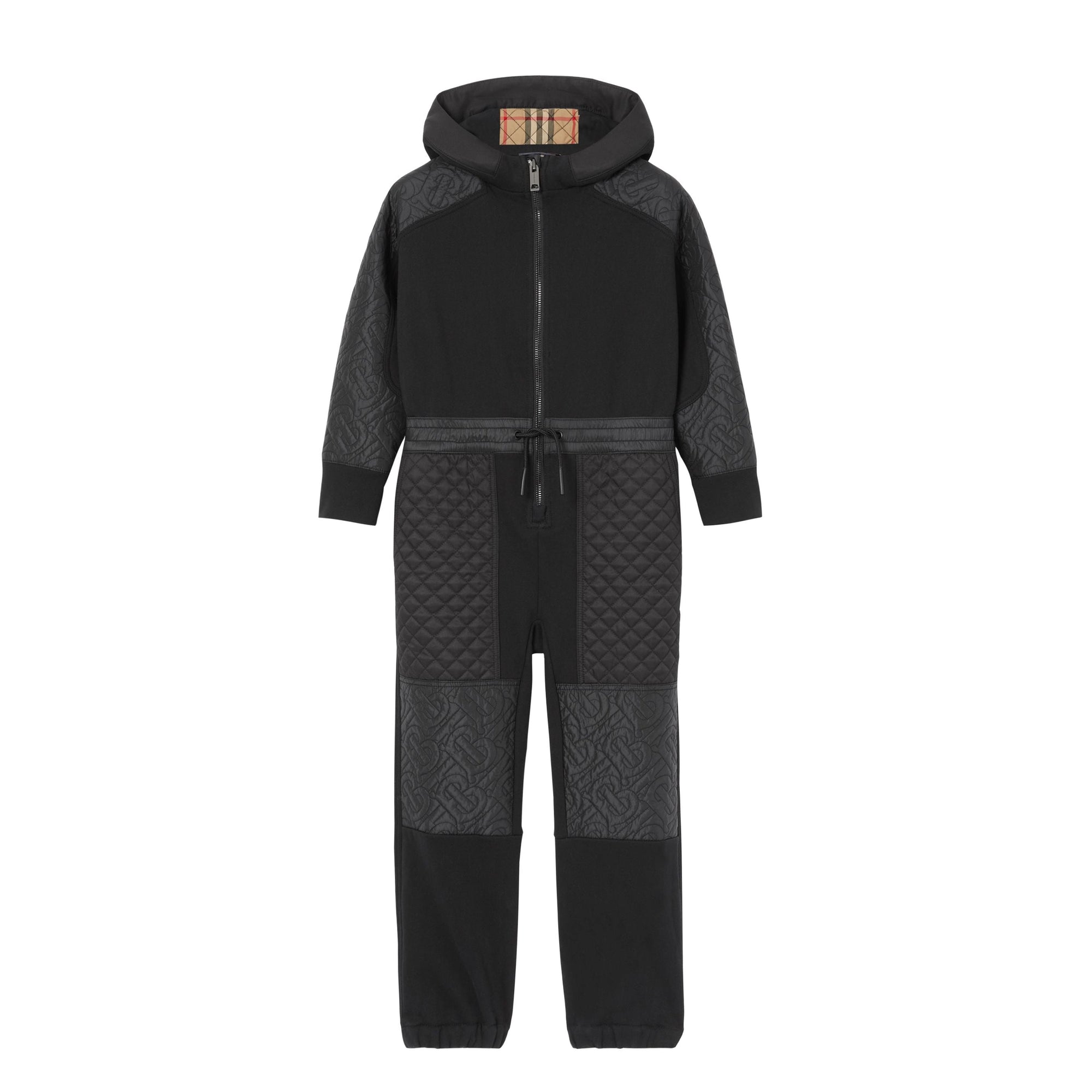 Combinaison en coton matelassé Monogram - Black