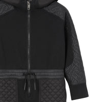 Combinaison en coton matelassé Monogram - Black