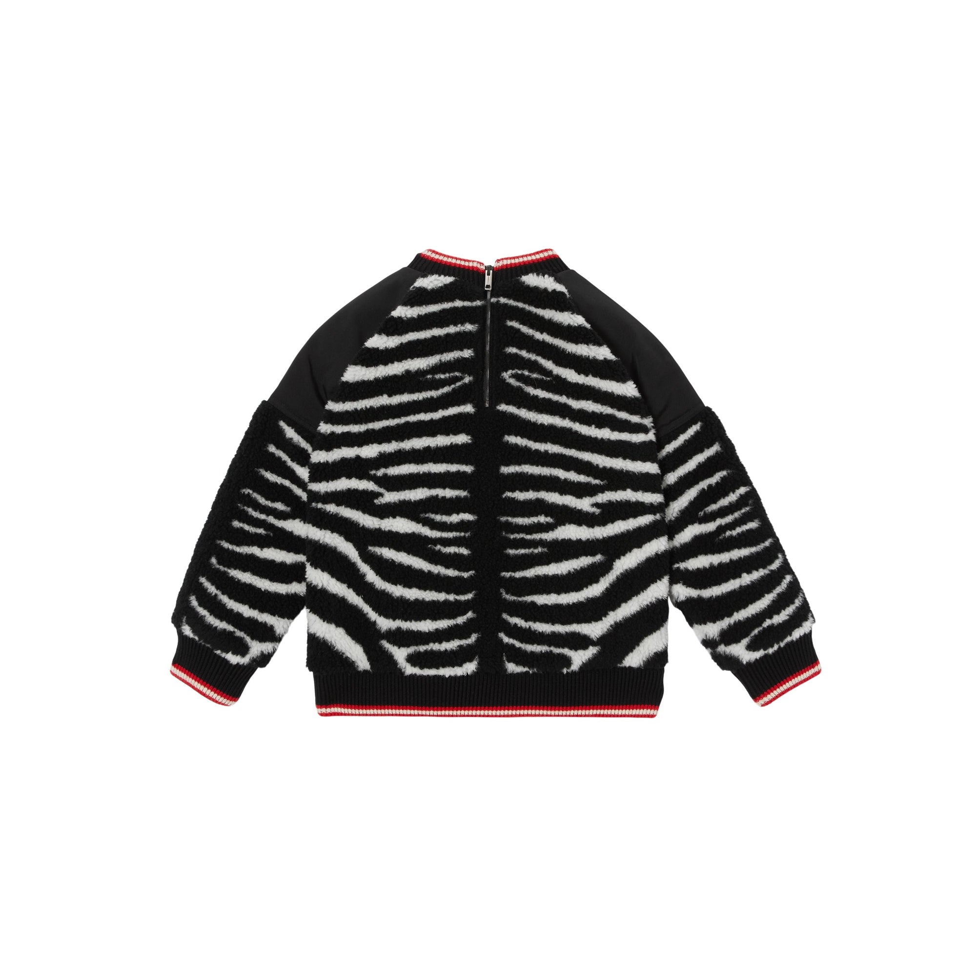 Pull en jacquard molletonné zébré avec logo brodé - Black