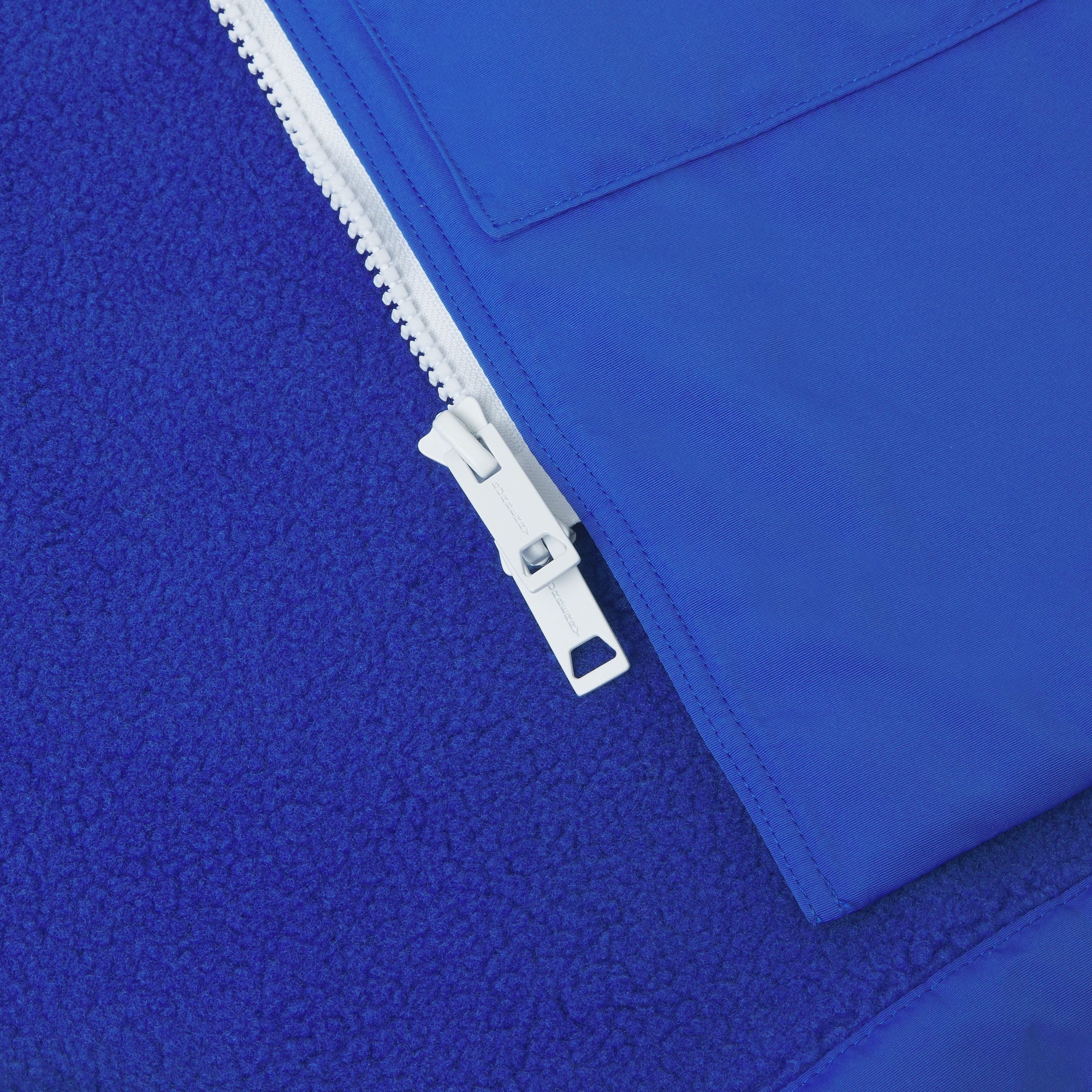 Manteau oversize à doublure molletonnée avec logo - Cobalt Blue