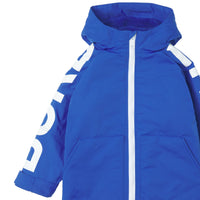 Manteau oversize à doublure molletonnée avec logo - Cobalt Blue