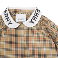 Chemisier en coton stretch Check à logo et manches - Archive Yellow Check