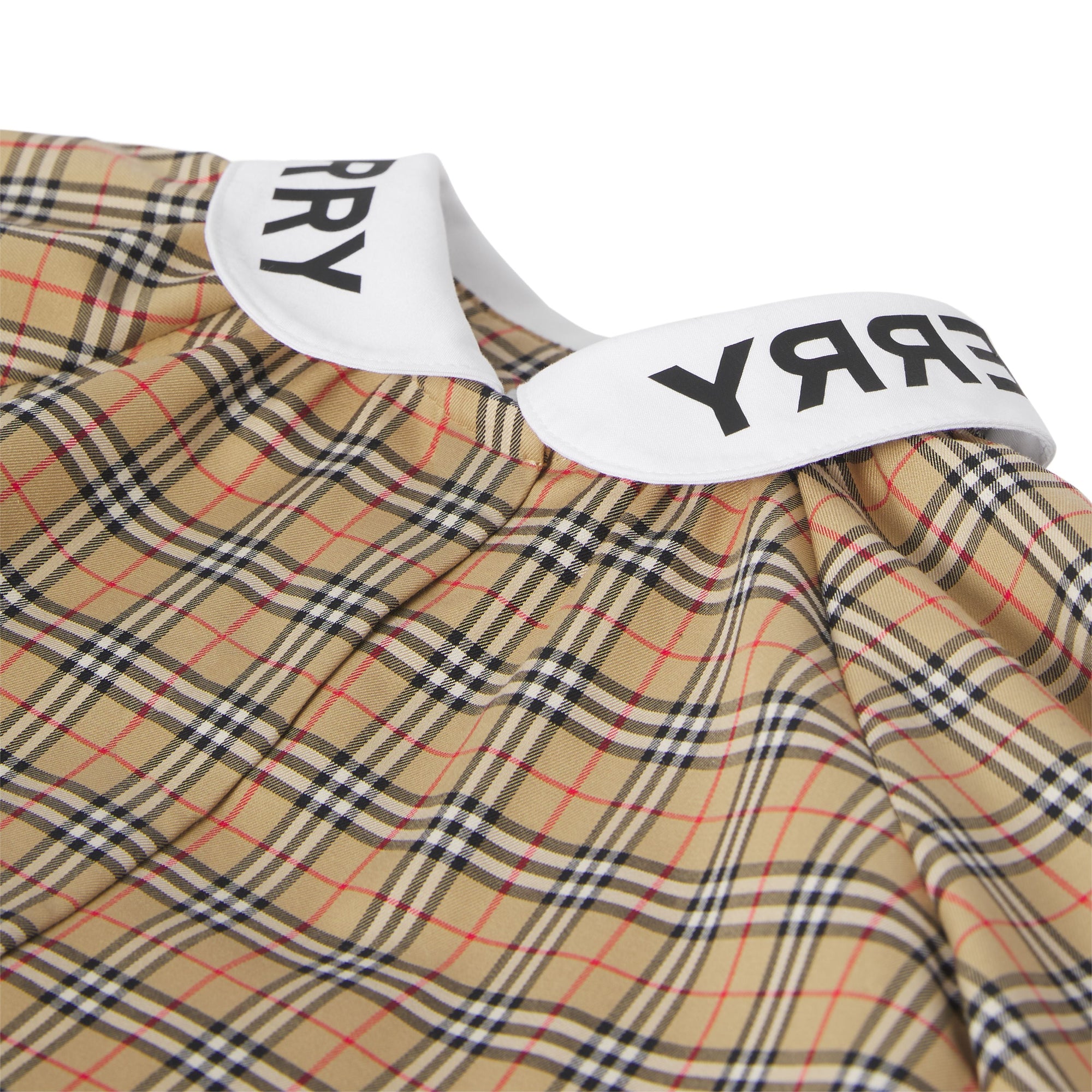 Chemisier en coton stretch Check à logo et manches - Archive Yellow Check