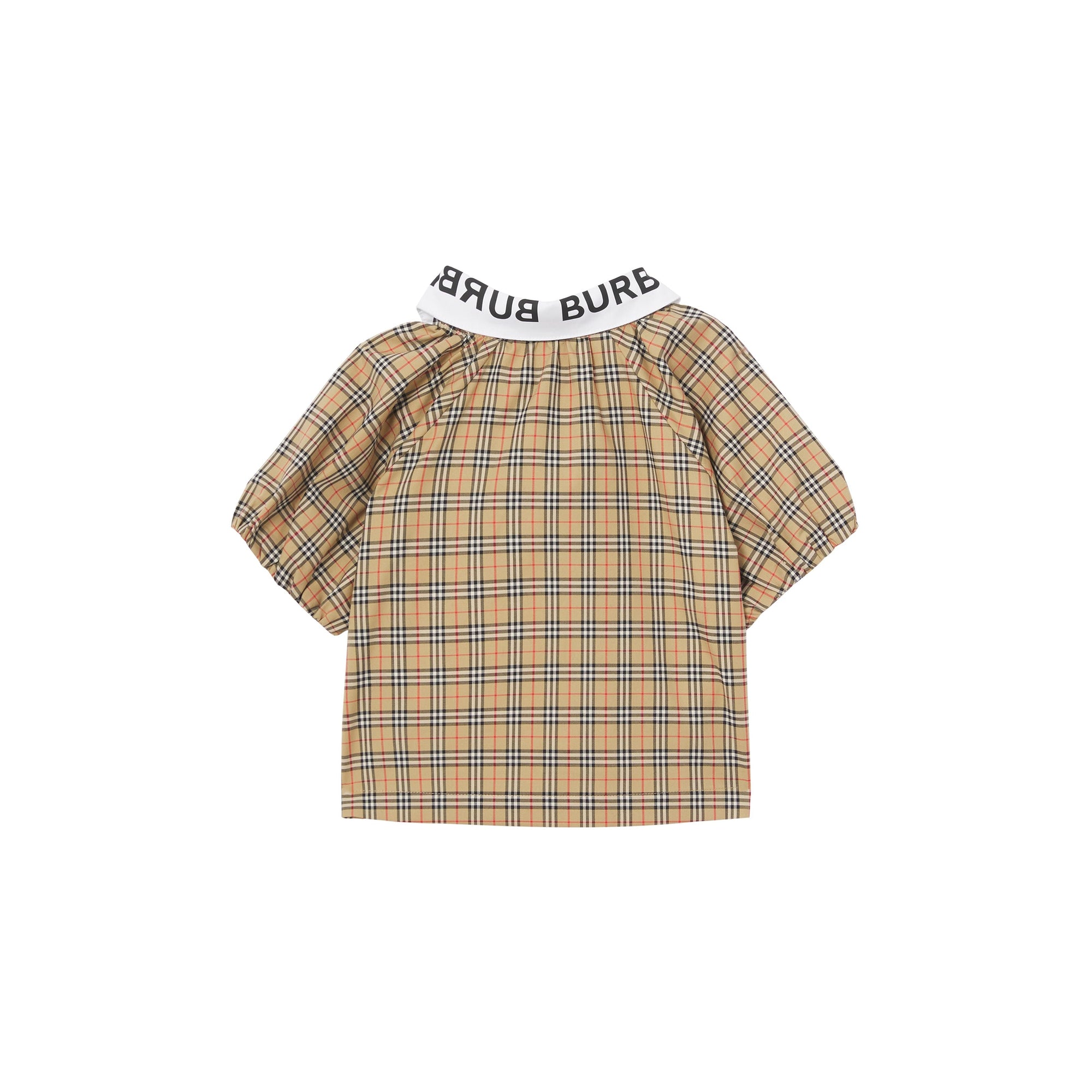 Chemisier en coton stretch Check à logo et manches - Archive Yellow Check
