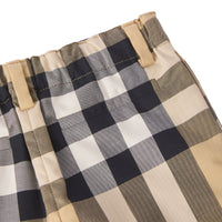 Short ajusté en coton stretch check - Archive Beige Check