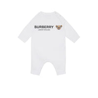 Combinaison en coton à motif Thomas Bear - White