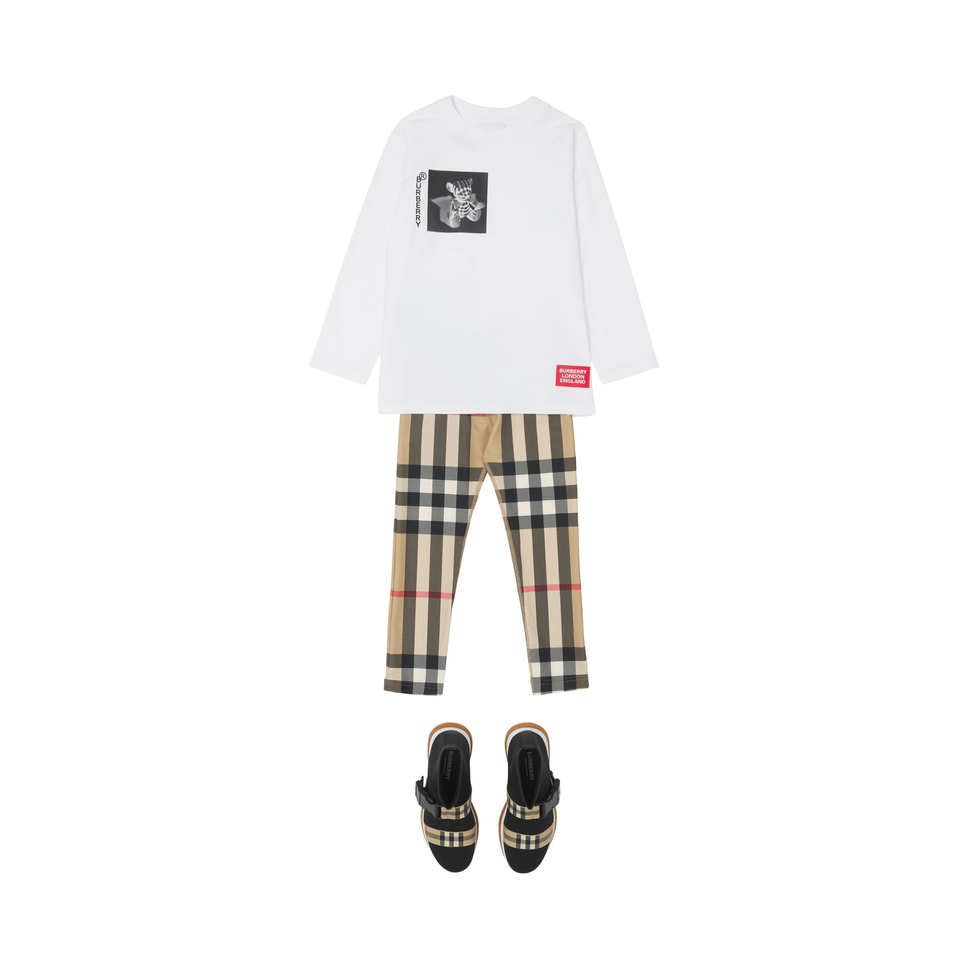 Legging à motif check - Archive Beige Check