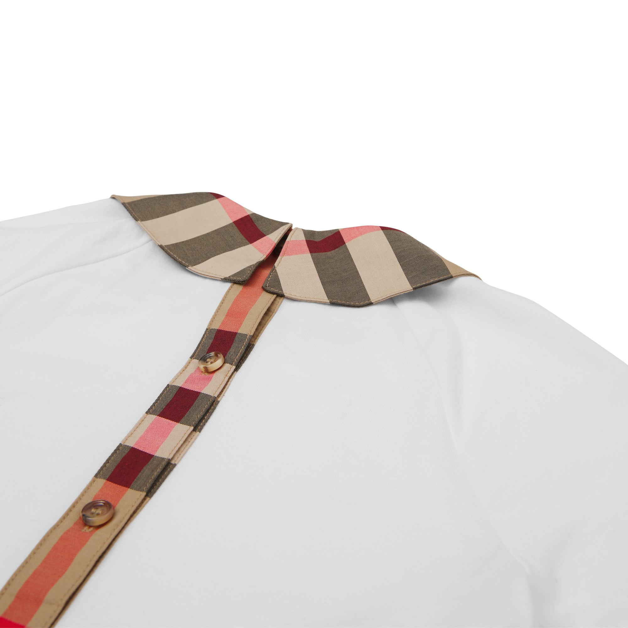 Robe enfant à manches courtes en coton Check - Archive Beige Check