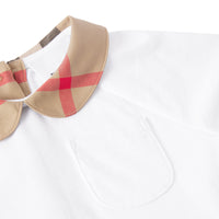 Robe bébé à manches courtes en coton Check - Archive Beige Check
