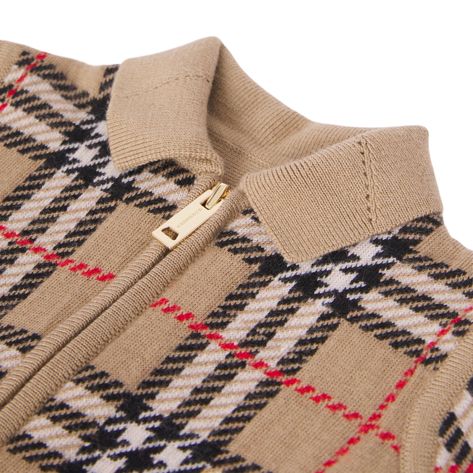 Veste en jacquard de laine Check - Archive Beige Check