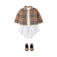 Veste en jacquard de laine Check - Archive Beige Check
