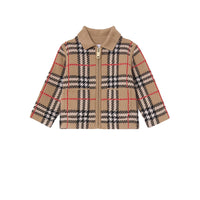 Veste en jacquard de laine Check - Archive Beige Check