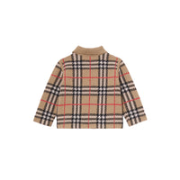 Veste en jacquard de laine Check - Archive Beige Check