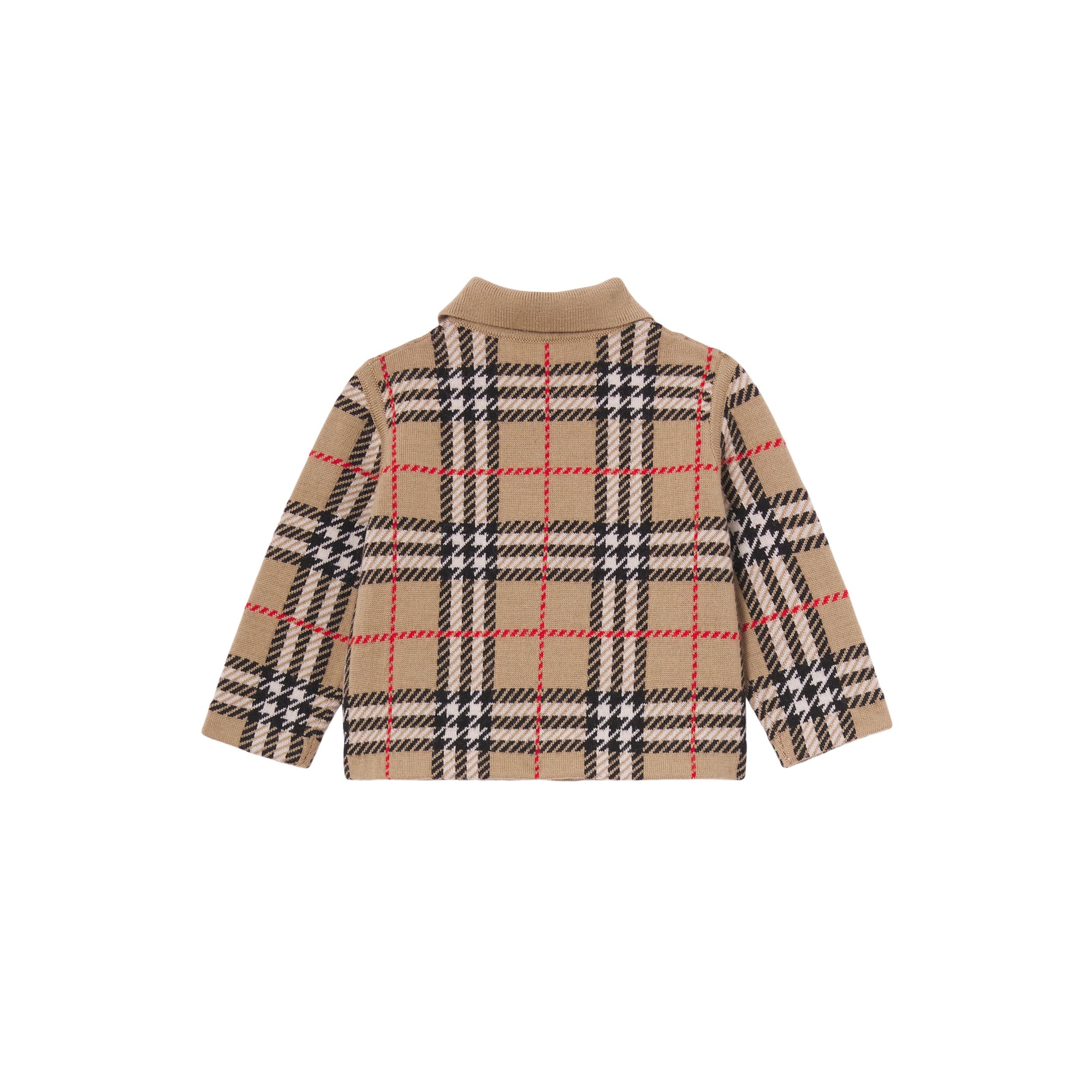Veste en jacquard de laine Check - Archive Beige Check