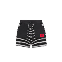 Short en jacquard molletonné à imprimé zèbre avec logo - Black