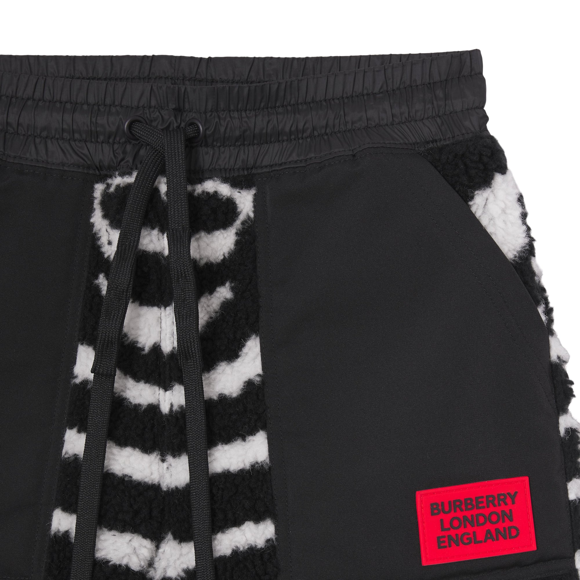 Short en jacquard molletonné à imprimé zèbre avec logo - Black
