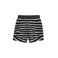 Short en jacquard molletonné à imprimé zèbre avec logo - Black