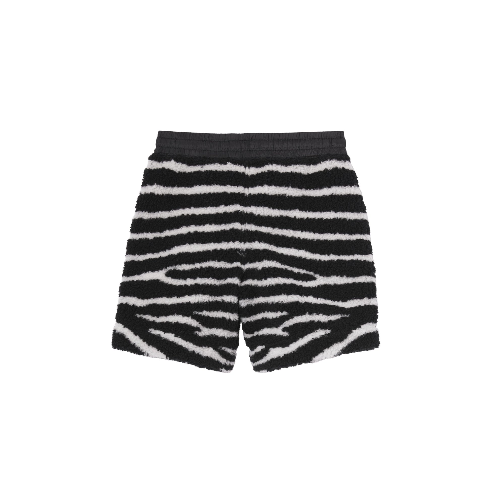Short en jacquard molletonné à imprimé zèbre avec logo - Black