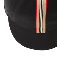Casquette en coton avec coordonnées et rayures iconiques - Black & White