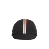 Casquette en coton avec coordonnées et rayures iconiques - Black & White