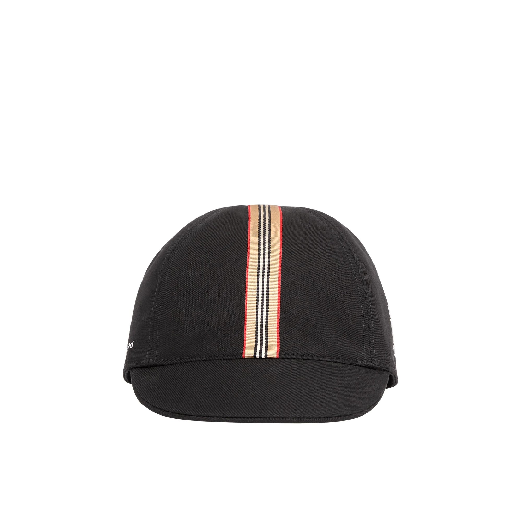 Casquette en coton avec coordonnées et rayures iconiques - Black & White
