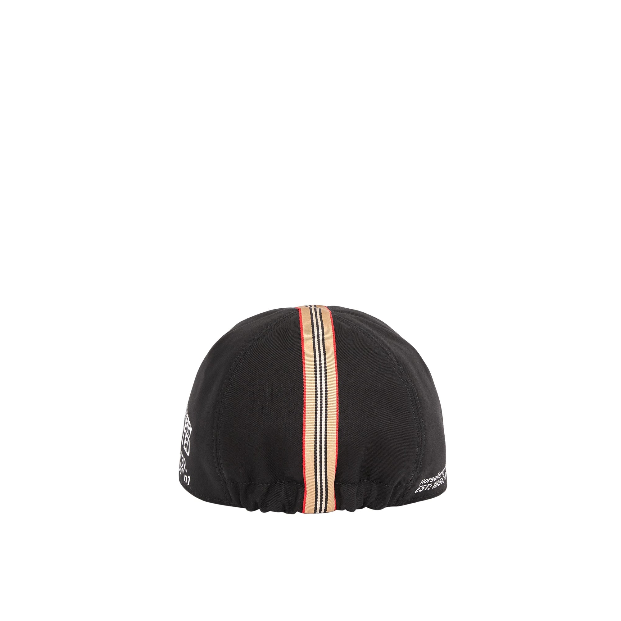 Casquette en coton avec coordonnées et rayures iconiques - Black & White