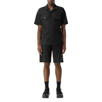 Short cargo en mohair et laine - Black