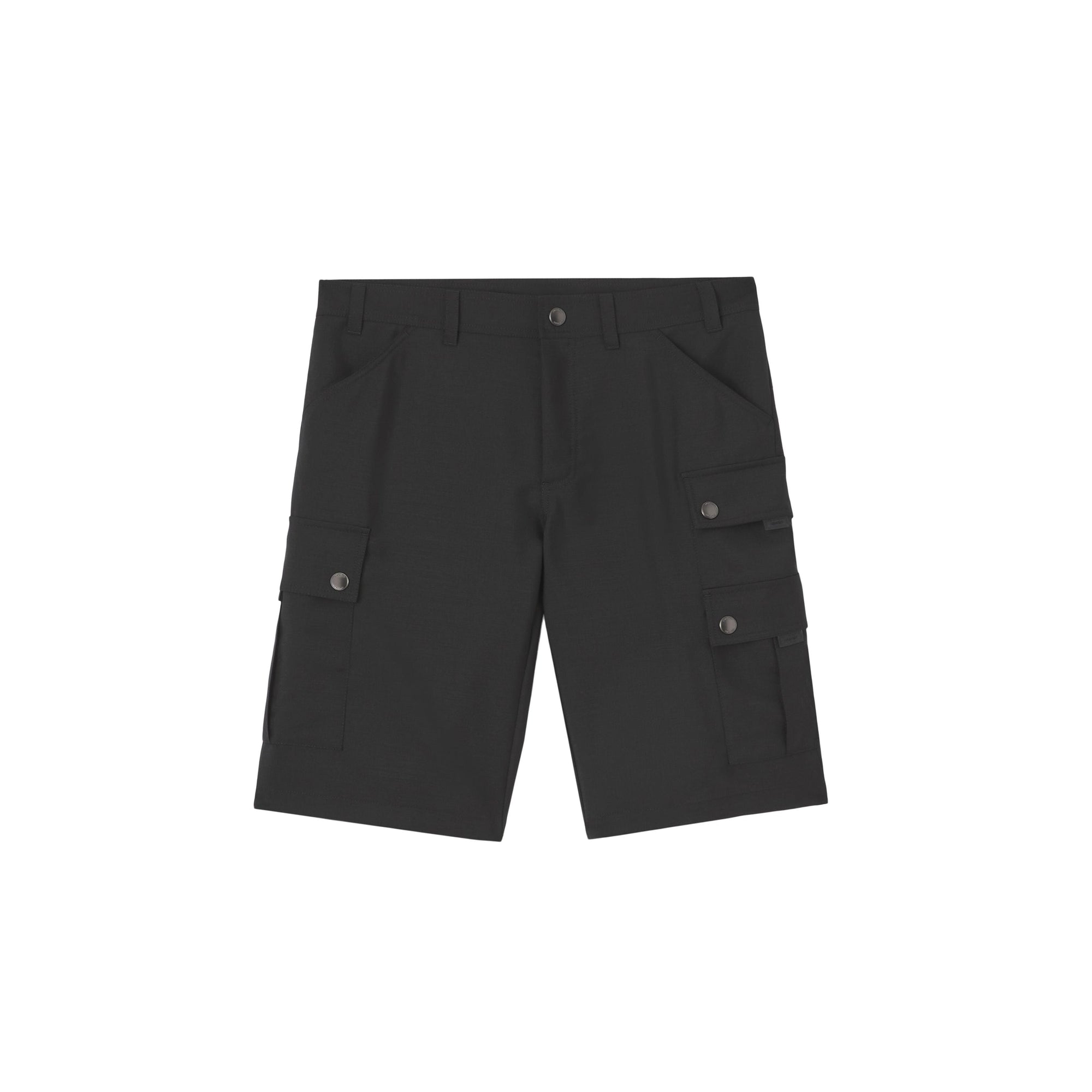 Short cargo en mohair et laine - Black