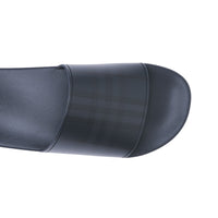 Mules plates à motif London check - Dark Blue