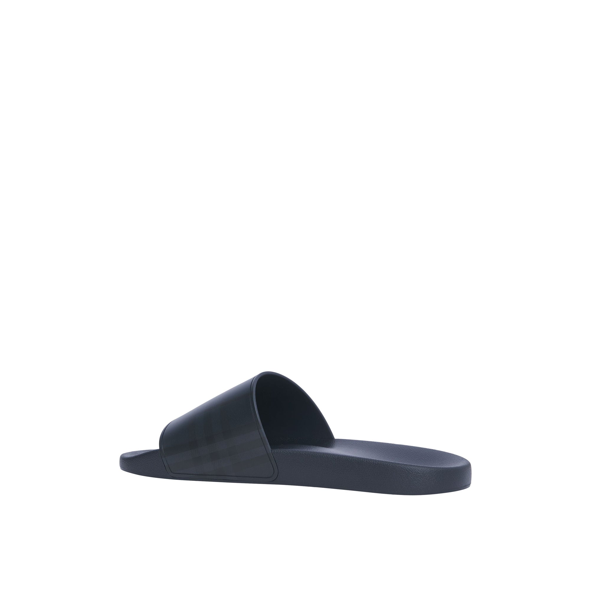 Mules plates à motif London check - Dark Blue