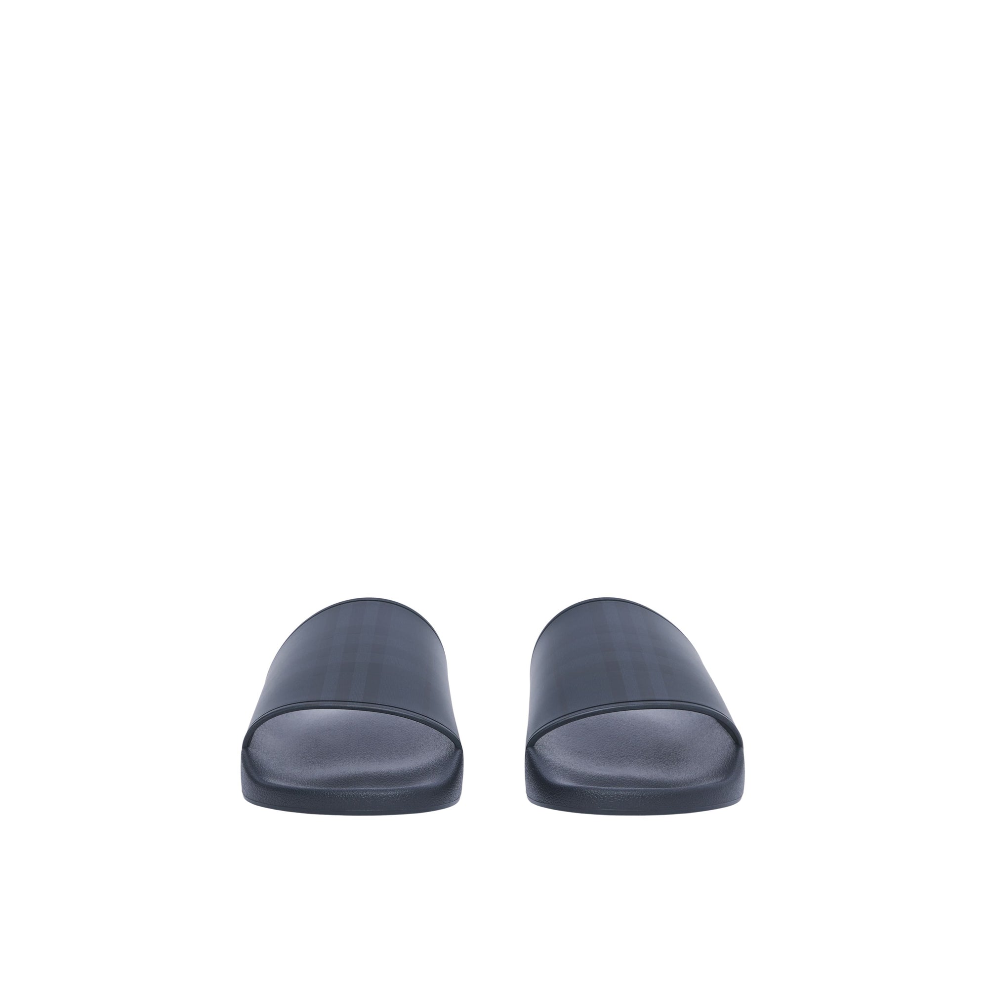 Mules plates à motif London check - Dark Blue