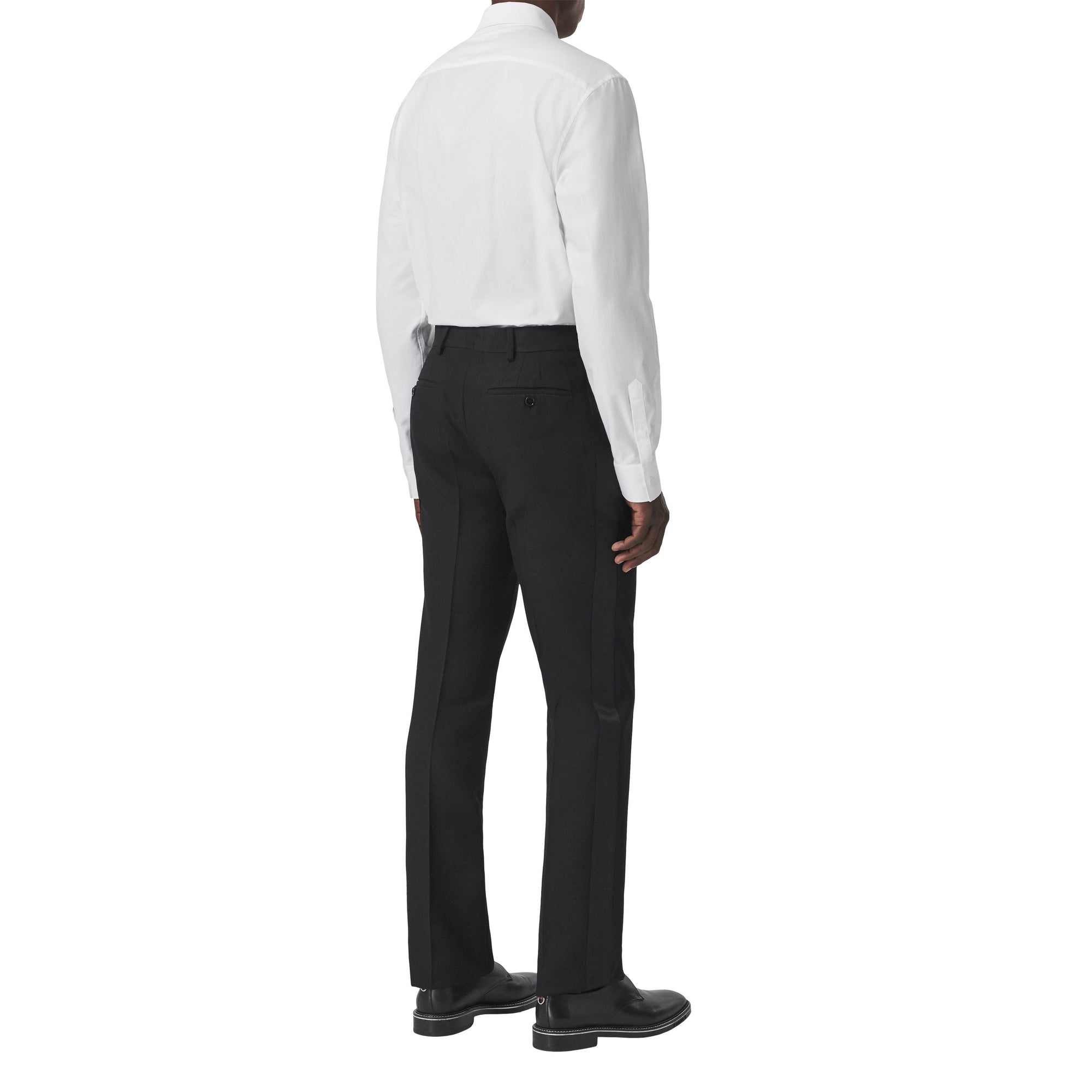 Chemise oversize en satin de coton à logo - White