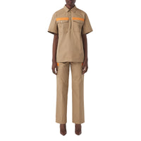 Pantalon cargo court en coton technique - Honey