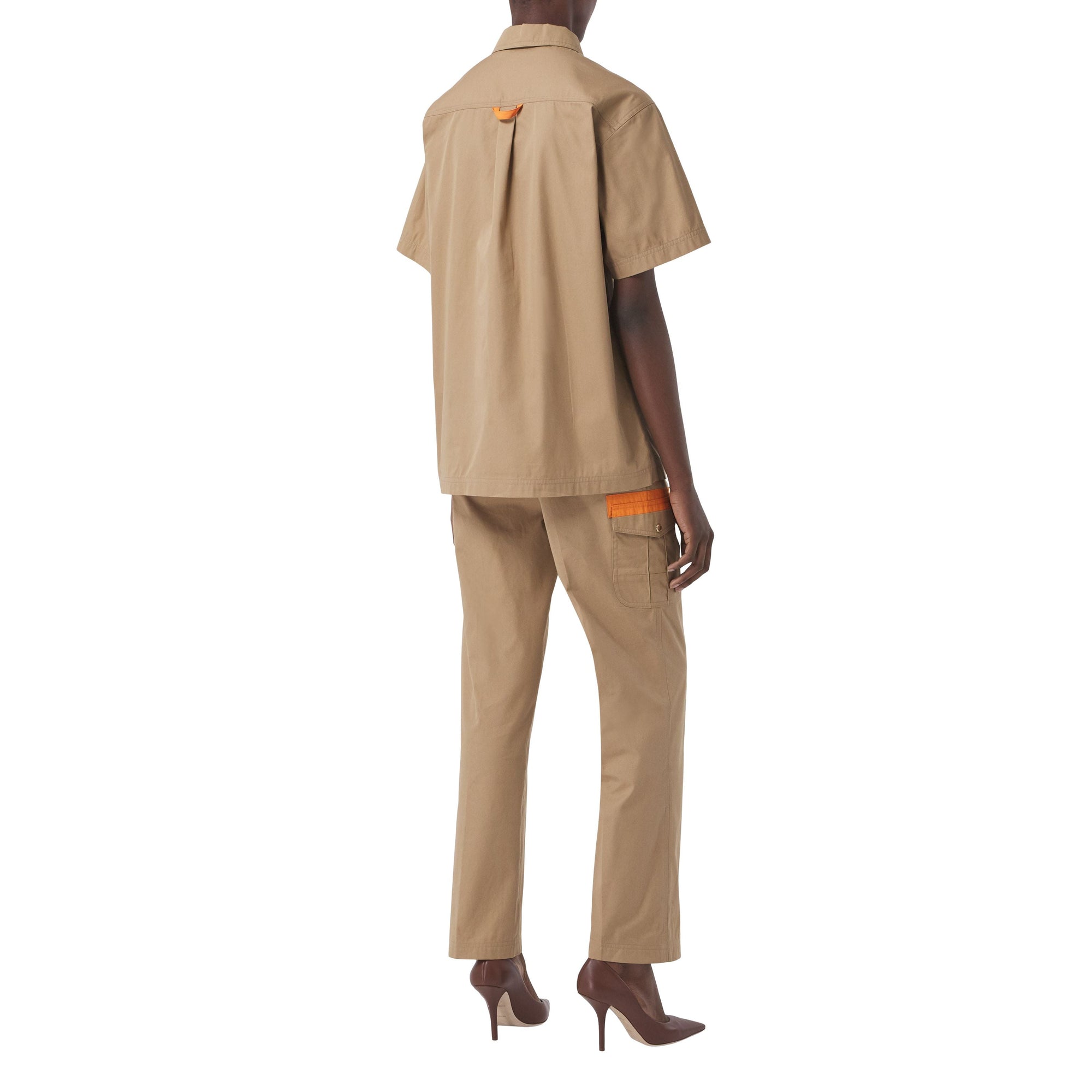 Pantalon cargo court en coton technique - Honey
