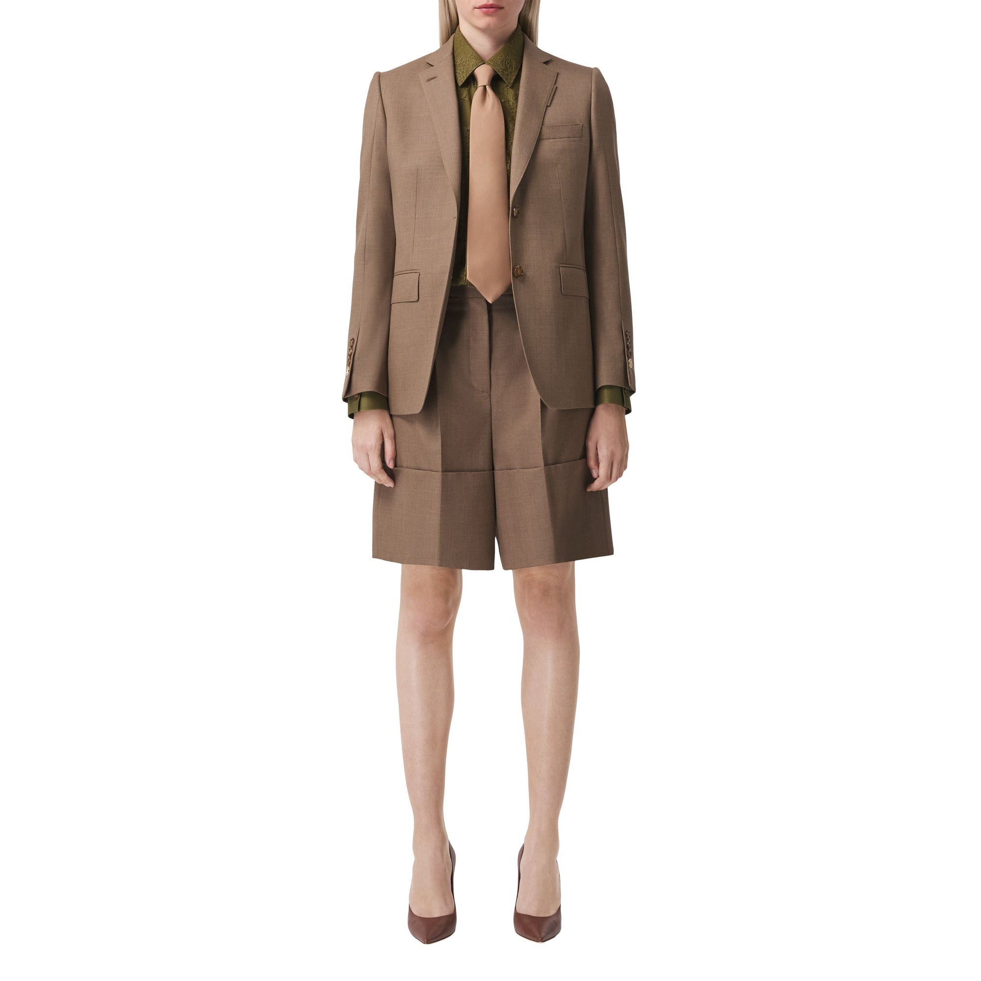 Veste tailleur en laine - Deep Taupe